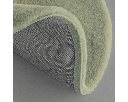 Tapis rond avec poils et envers textile