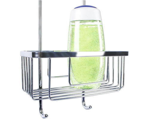 Duschregal aus Metall mit Duschgel