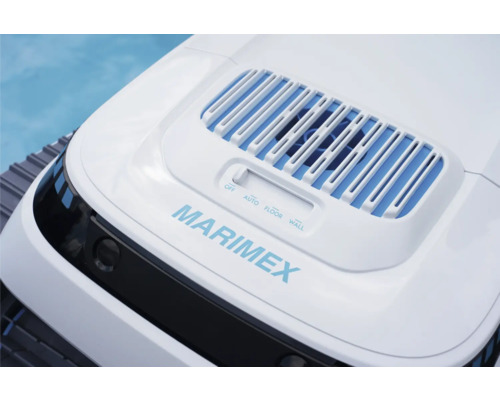 Gros plan sur le robot nettoyeur de piscine Marimex