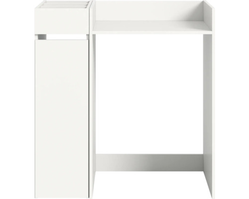 Weißer Waschtisch mit Stauraumelement