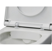 Toilettes en céramique avec couvercle de toilettes ouvert