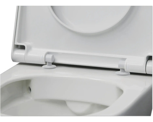 Toilettes en céramique avec couvercle de toilettes ouvert