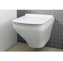 WC suspendu en céramique avec couvercle