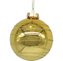 Goldene Weihnachtskugel mit Dekor