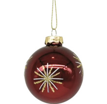 Boule de Noël avec motif étoile et suspension
