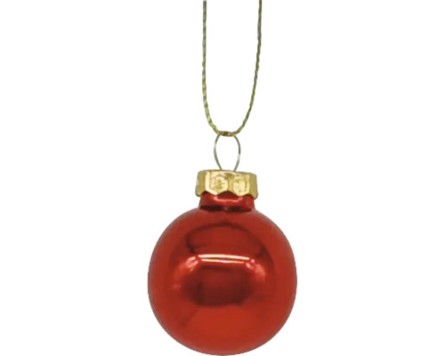 Rote Weihnachtskugel mit Aufhänger