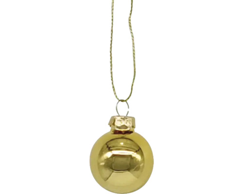 Goldene Weihnachtskugel mit Aufhänger