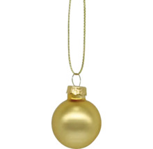 Goldene Weihnachtskugel mit Aufhänger