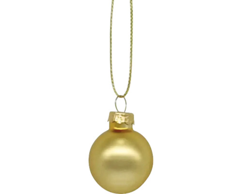 Goldene Weihnachtskugel mit Aufhänger