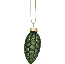 Dekorative grüne Tannenzapfen-Weihnachtsbaumkugel mit Aufhänger