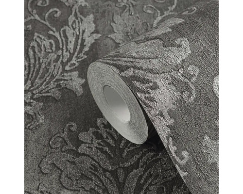 Rolle dunkle Tapete mit floralem Muster