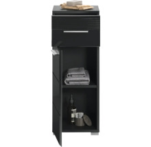 Meuble de salle de bain avec tiroir, étagères et serviettes