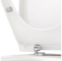 Gros plan d'un siège de WC avec éléments de fixation