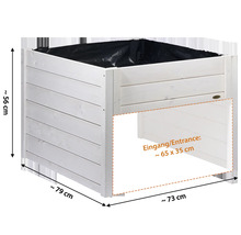 Hochbeet aus Holz mit den Maßen circa 56 x 79 x 73 Zentimeter