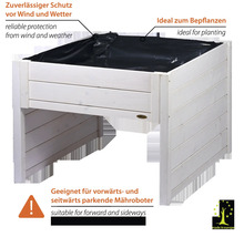 Hochbeet aus Holz mit Pflanzfolie für zuverlässigen Schutz vor Wind und Wetter, geeignet für Mähroboter, hergestellt in Europa