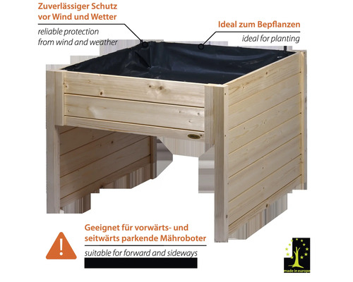 Hochbeet aus Holz mit Pflanzfolie