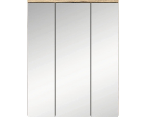 Armoire de toilette à trois portes avec décor en bois