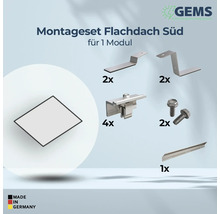 Kit de montage toit plat sud pour un module