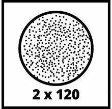 Symbole pour papier abrasif grain 2 x 120