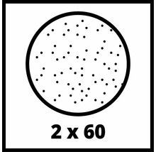 Symbole pour 2 fois 60 papier abrasif