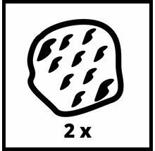 Symbole pour quantité double de papier abrasif