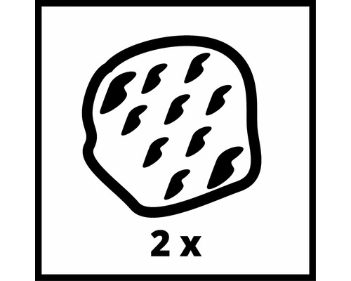 Symbole pour quantité double de papier abrasif