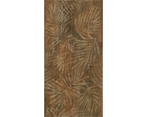 Carreau mural décoratif avec motif de feuilles