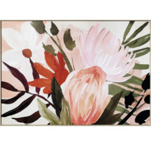 Peinture avec motif floral sur toile