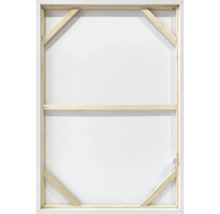 Dos d'une toile avec cadre en bois