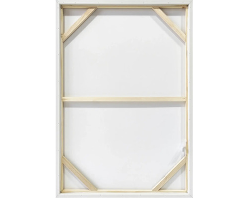 Dos d'une toile avec cadre en bois