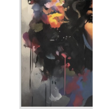 Peinture avec des formes abstraites et des tons foncés