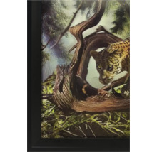 Gerahmtes Bild mit Leopard in der Natur