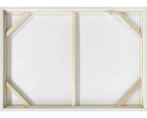 Dos d'une toile avec cadre en bois