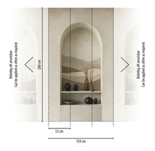 Detailansicht einer Bordüre mit den Maßangaben 159 mal 280 Zentimeter