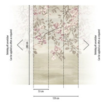 Dimensions d'un papier peint photo à motif floral