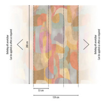 Papier peint avec motif abstrait et dimensions 280 cm x 159 cm