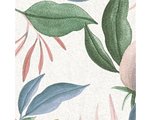 Vue détaillée d'un papier peint à motif végétal