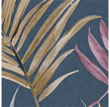 Gros plan d'un papier peint texturé avec motif de feuilles