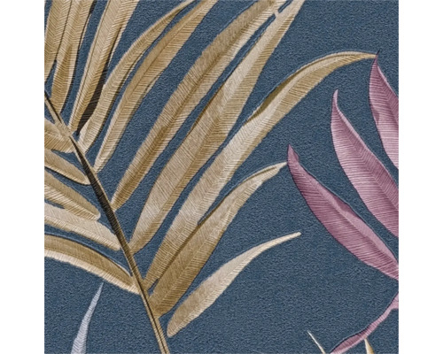 Gros plan d'un papier peint texturé avec motif de feuilles