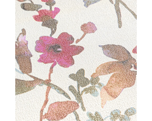 Gros plan d'un papier peint à motif floral