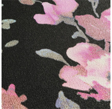 Tapete mit Blütenmuster auf dunklem Grund