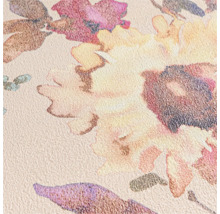 Nahaufnahme einer Tapete mit Blumenmuster