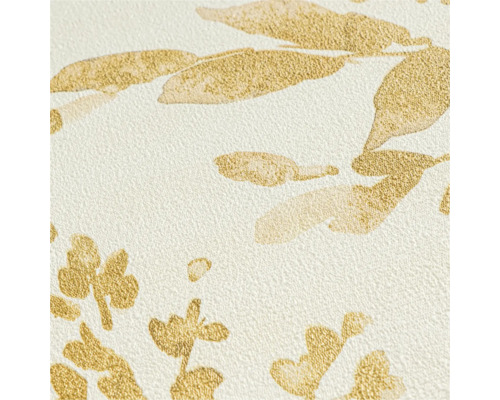 Vue détaillée d'un papier peint avec motif de feuilles