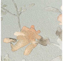 Gros plan d'un papier peint texturé avec un motif floral