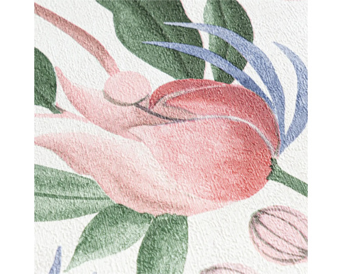 Gros plan d'un papier peint à motif floral