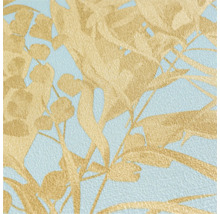 Nahaufnahme einer strukturierten Tapete mit Pflanzenmuster