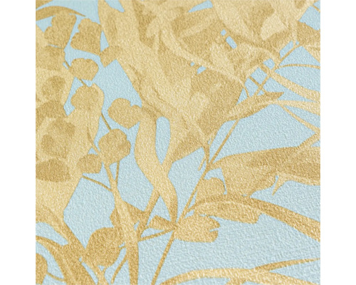 Nahaufnahme einer strukturierten Tapete mit Pflanzenmuster