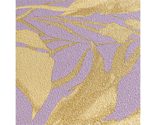 Gros plan d'un papier peint texturé avec motif de feuilles