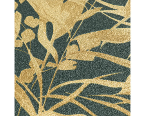 Gros plan d'un papier peint avec un motif de plantes