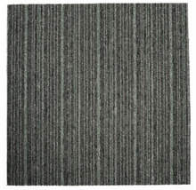 Dalle de moquette carrée à motif rayé vertical